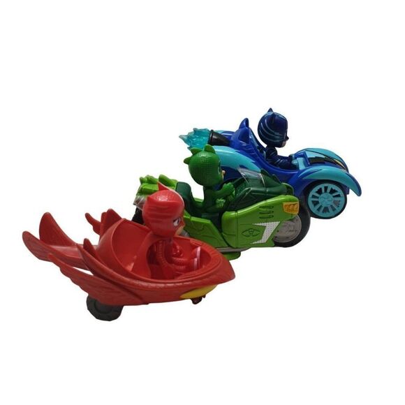 PJ Masks Hero Blast Kickback Racers Gekko Owlette Catboy Bundle NWOT - Picture 7 of 9